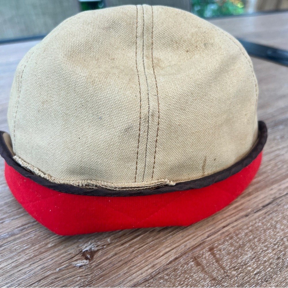 Vintage Carhartt Thermal Hat Made USA Ear Flap Canvas - Picture 9 of 10